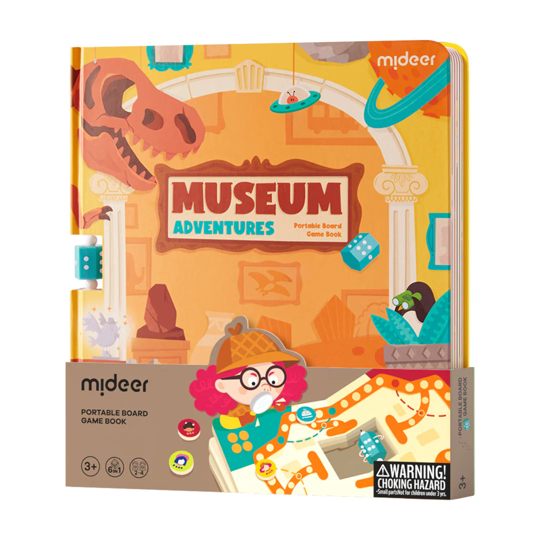 美品My first amazing game board book 未使用品 Mideer - 6 in 1 Portable Board Game Book: Museum Adventures – Petitou