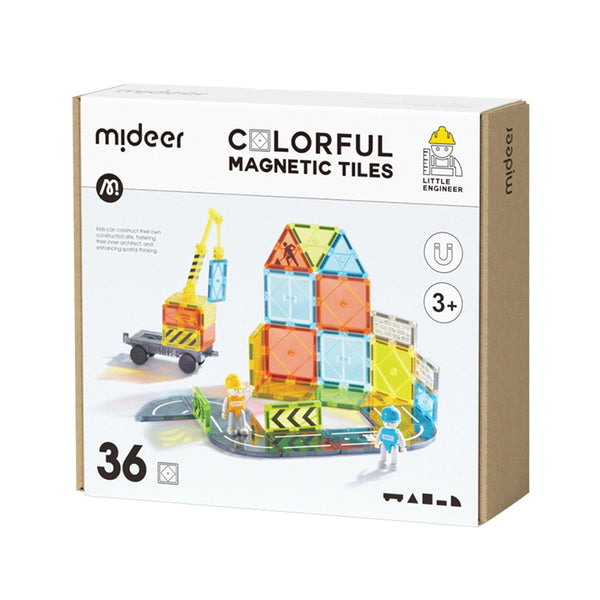 Mideer - Colorful Magnetic Tiles: Little Architect 36P