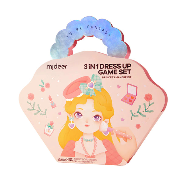 Mideer - 3 in 1 Dress Up Game Set: Princess Fantasy Makeup